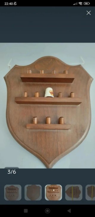Espositore per ditali in legno