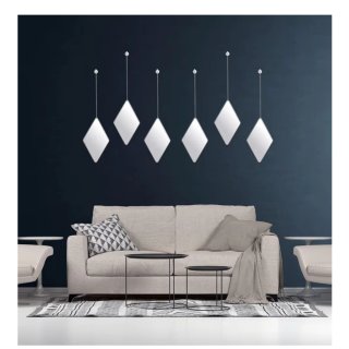 Set 6 Espejos Diamante Colgantes