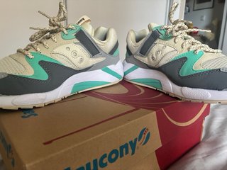 Saucony Grid 9000 Zapatillas Gris/Verde Agua