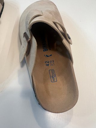 Zuecos Birkenstock Beige Suede