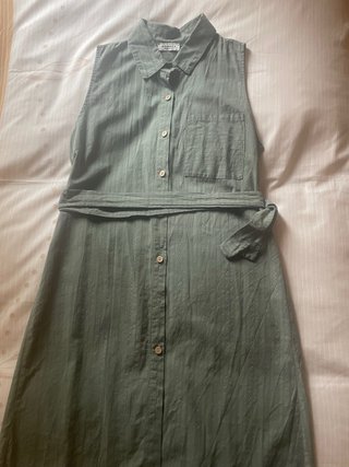 Vestido BOMACA verde de algodón sin mangas