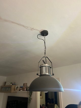 Lámpara Colgante Comedor Gris Metal
