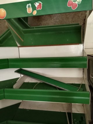 Estantería Frutería Metal Verde y Blanco