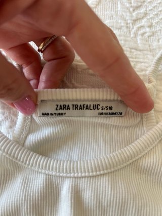 Top Zara Blanco Cristales