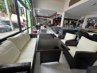 Conjunto Exterior 6 Piezas Rattan Beige/Marrón