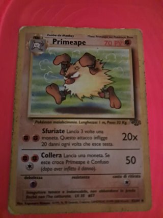 Carta Pokemon Primeape 70 PV Fase 1