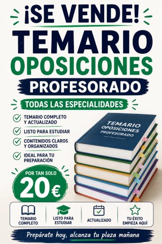 Temario Oposiciones Profesorado Todas especialidad