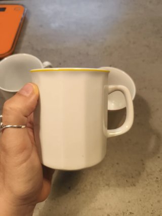 Lote 3 Tazas Blancas Vintage Modernas
