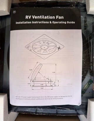 Ventilador Techo Autocaravana con Mando