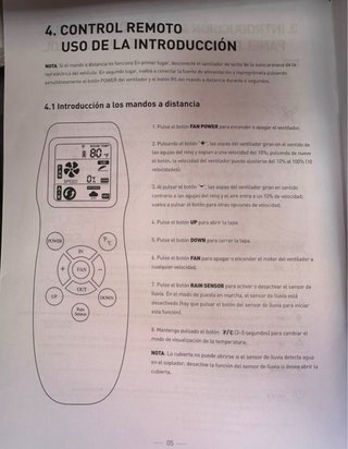 Ventilador Techo Autocaravana con Mando