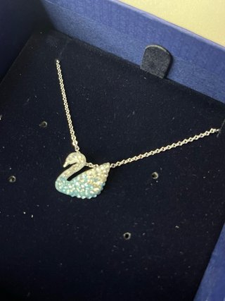 Colgante Swarovski Cisne Plata azul