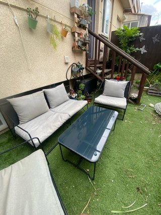 Conjunto de jardín 2 sillones y sofá