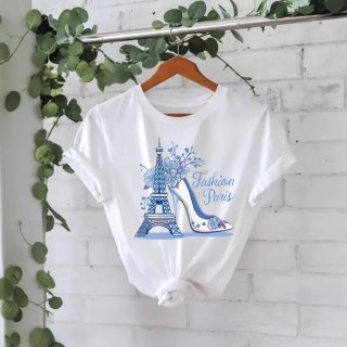 Camiseta Morada Mujer Talla M Eiffel Paris