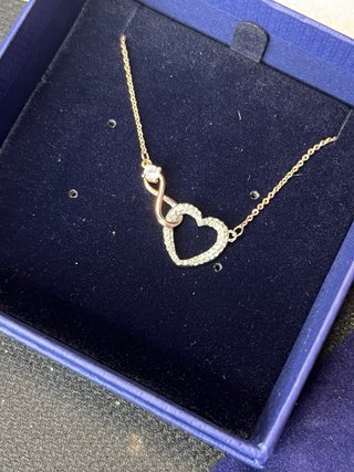 Colgante Swarovski Corazón Infinito Oro/Plata