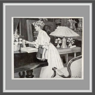 Set 4  Ilustraciones Antiguas 1908, - Decoración