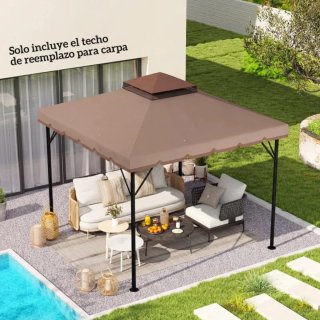Repuesto Techo Pérgola 3x3 Beige/Marrón