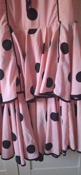 Traje Gitana Lunares Rosa Talla M/L
