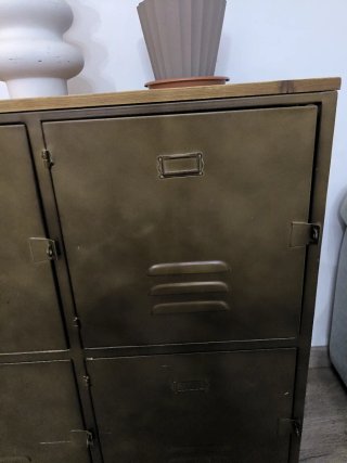 Mueble almacenaje industrial metal y madera