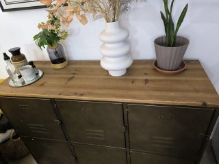 Mueble almacenaje industrial metal y madera