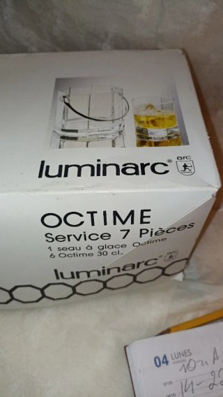 Set Luminarc Octime 7 Piezas Vintage CristalNuevo!