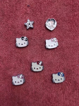 10 Colgantes Chanel Corazón Estrella Hello Kitty