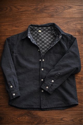 Sobrecamisa Gucci Reversible Gris Negra