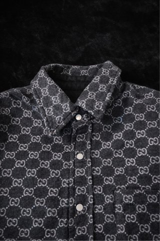 Sobrecamisa Gucci Reversible Gris Negra