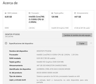 Portátil Lenovo ThinkPad i5 5Gen 8GB RAM 450GB Ssd