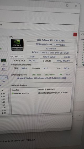 PC Dell i9 RTX 2080S | 32GB RAM | 1TB NVMe