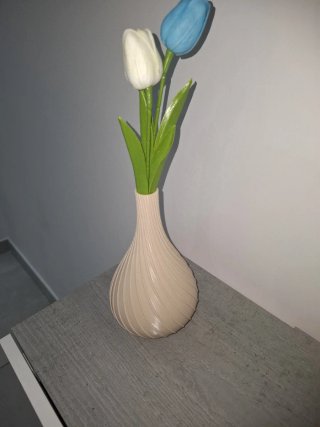 Vaso decorativo beige 3D