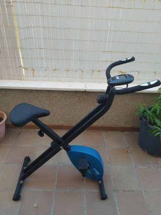 Bicicleta Estática Plegable Azul