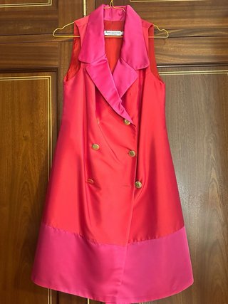 Vestido blazer APPARENTIA naranja y fucsia