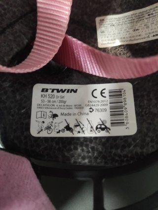 Casco bici infantil 53-56 cm rosa