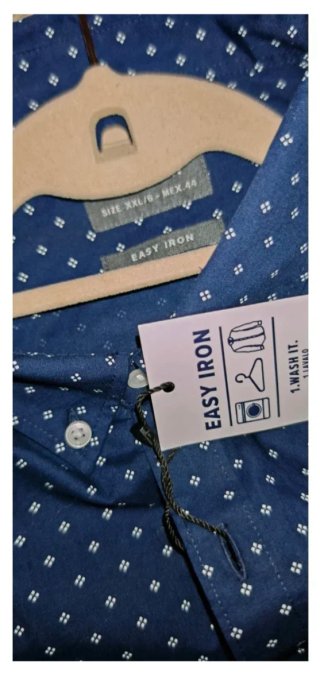Camisa de vestir azul marino XXL