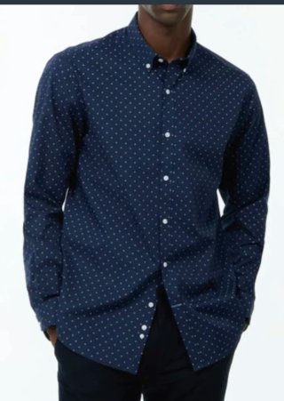 Camisa de vestir azul marino XXL