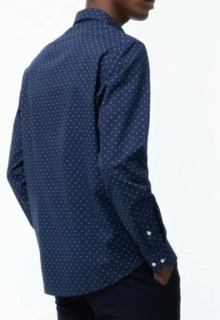 Camisa de vestir azul marino XXL