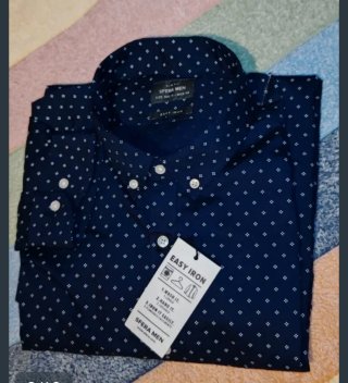 Camisa de vestir azul marino XXL