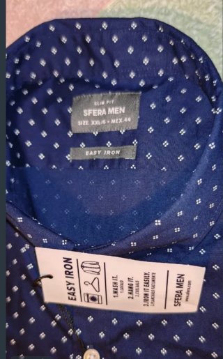 Camisa de vestir azul marino XXL