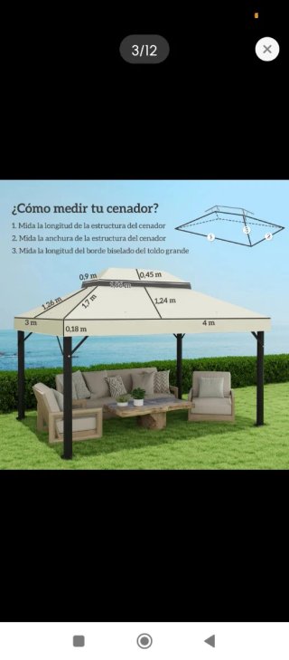 Lona de repuesto para pérgola