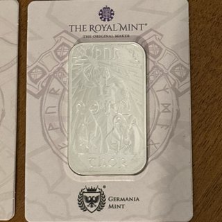Lote 2 Monedas Plata 1oz .999 Thor y Odin