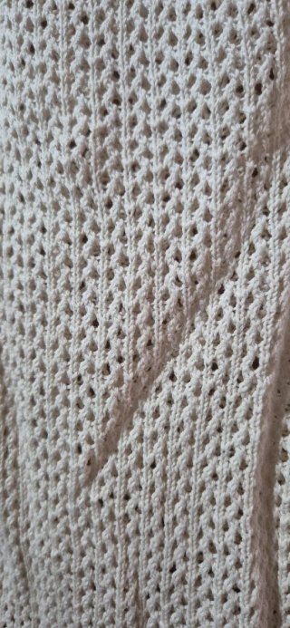 Jersey de punto calado beige