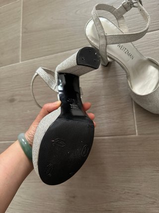 Zapatos Stuart Weitzman Plata Talla 34.5