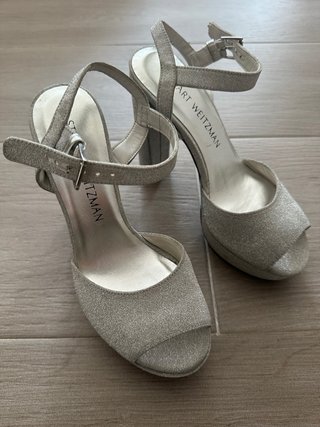 Zapatos Stuart Weitzman Plata Talla 34.5