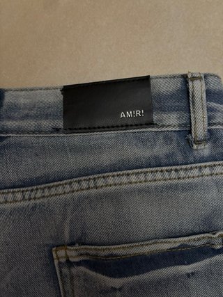 Pantaloni Amiri Jeans Blu Strappati