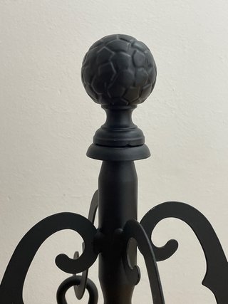 Juego Utensilios Chimenea Metal Negro