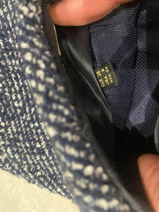 Pantalón tweed azul Massimo Dutti