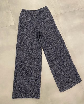 Pantalón tweed azul Massimo Dutti