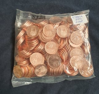 España FMNT bolsa monedas 2 céntimos euro año 2005