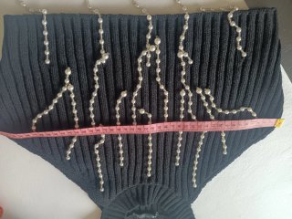 Top Zara Negro Perlas