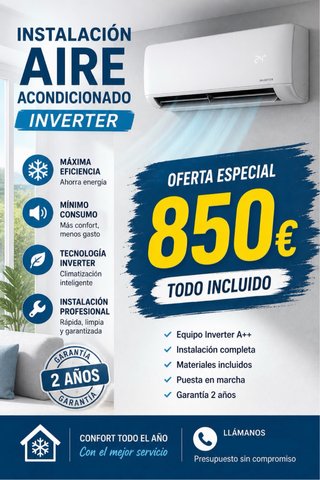 Aire Acondicionado Inverter Blanco